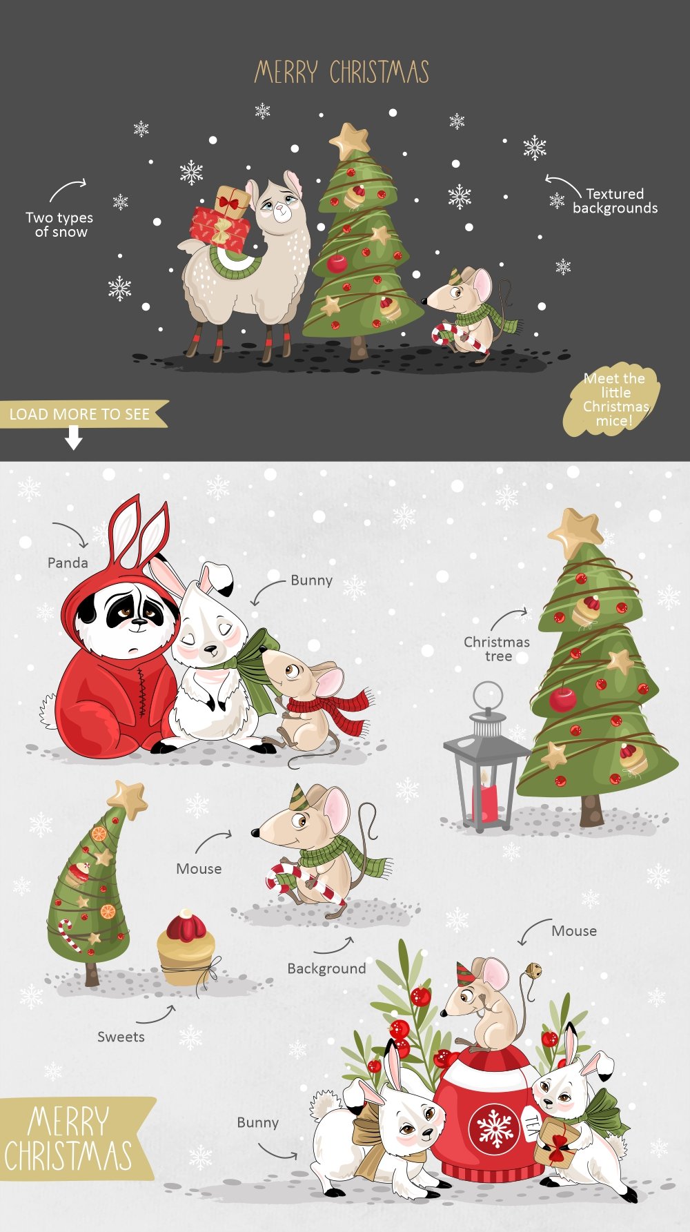 Merry Christmas Friends Сollection preview image.