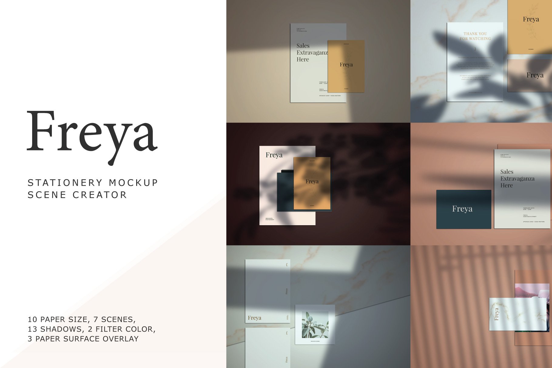 Freya Mockup Kit Scene Creator cover image.