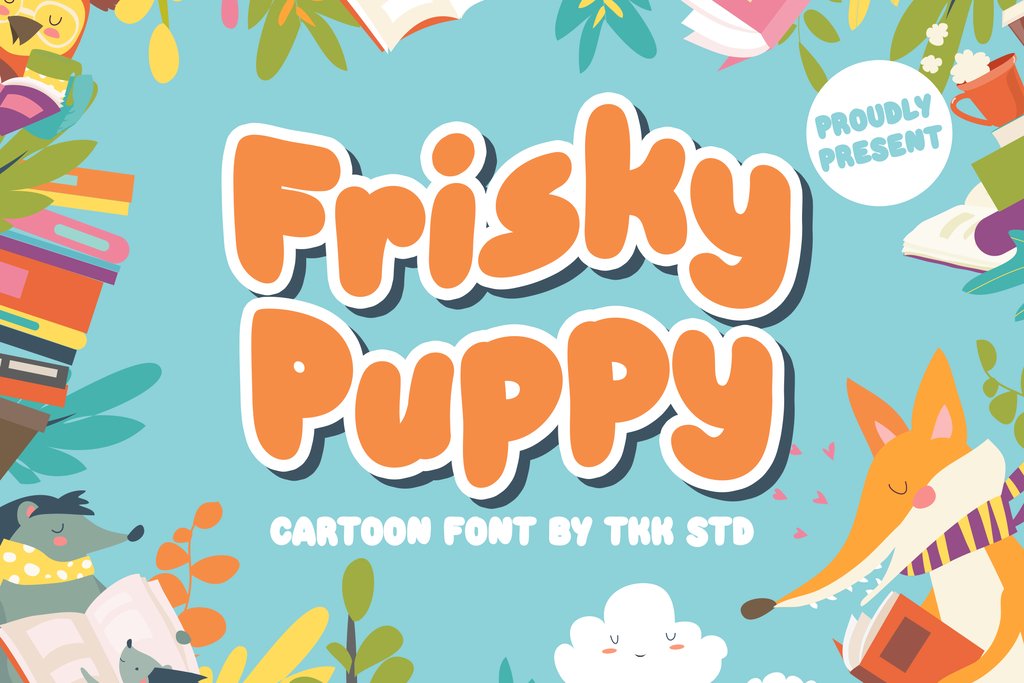 Frisky Puppy - Cartoon Font cover image.