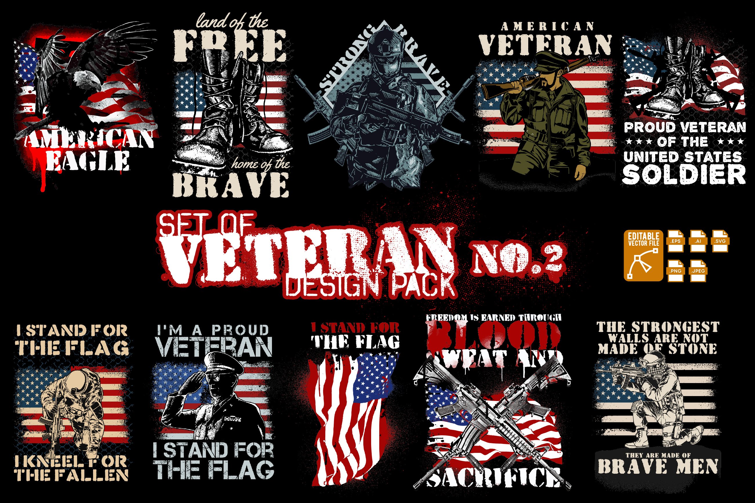 Set of Veteran design pack no 2 cover image.