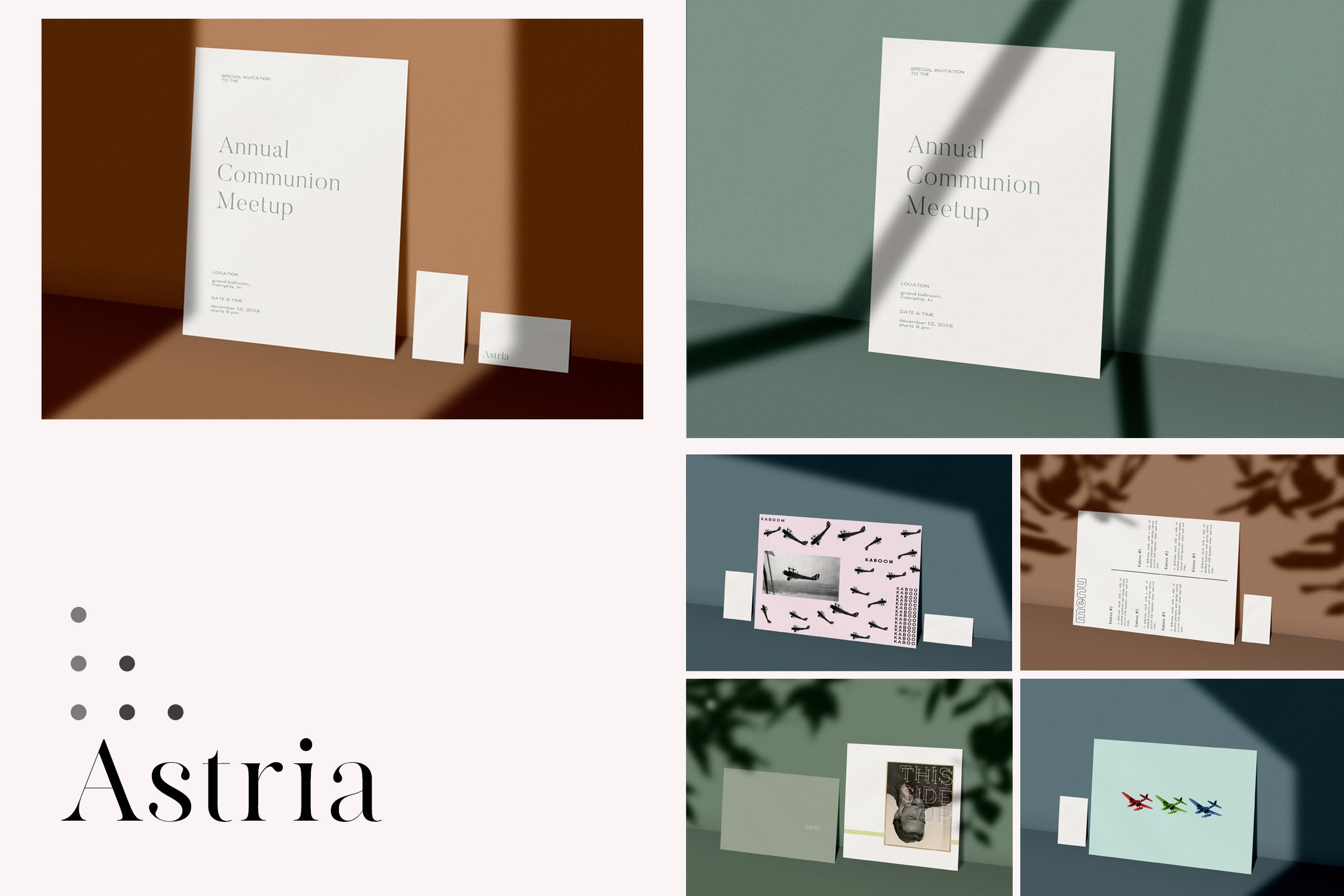 Astria Stationery Mock-Up Kit cover image.