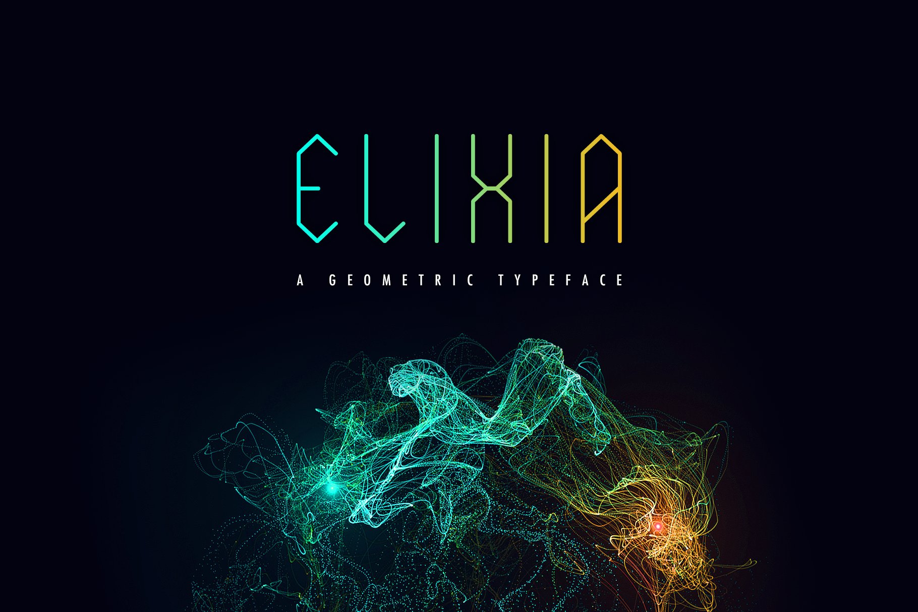 Elixia | Geometric Font cover image.