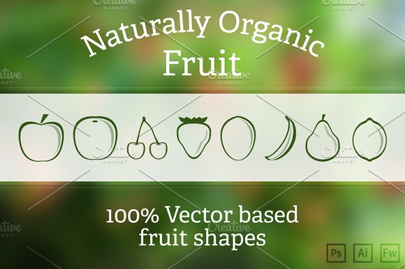 Fruit Vector shapes cover image.