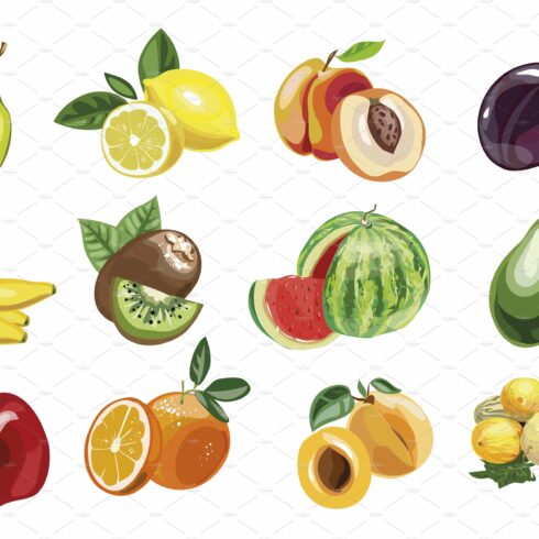 Delicious fruits collection cover image.
