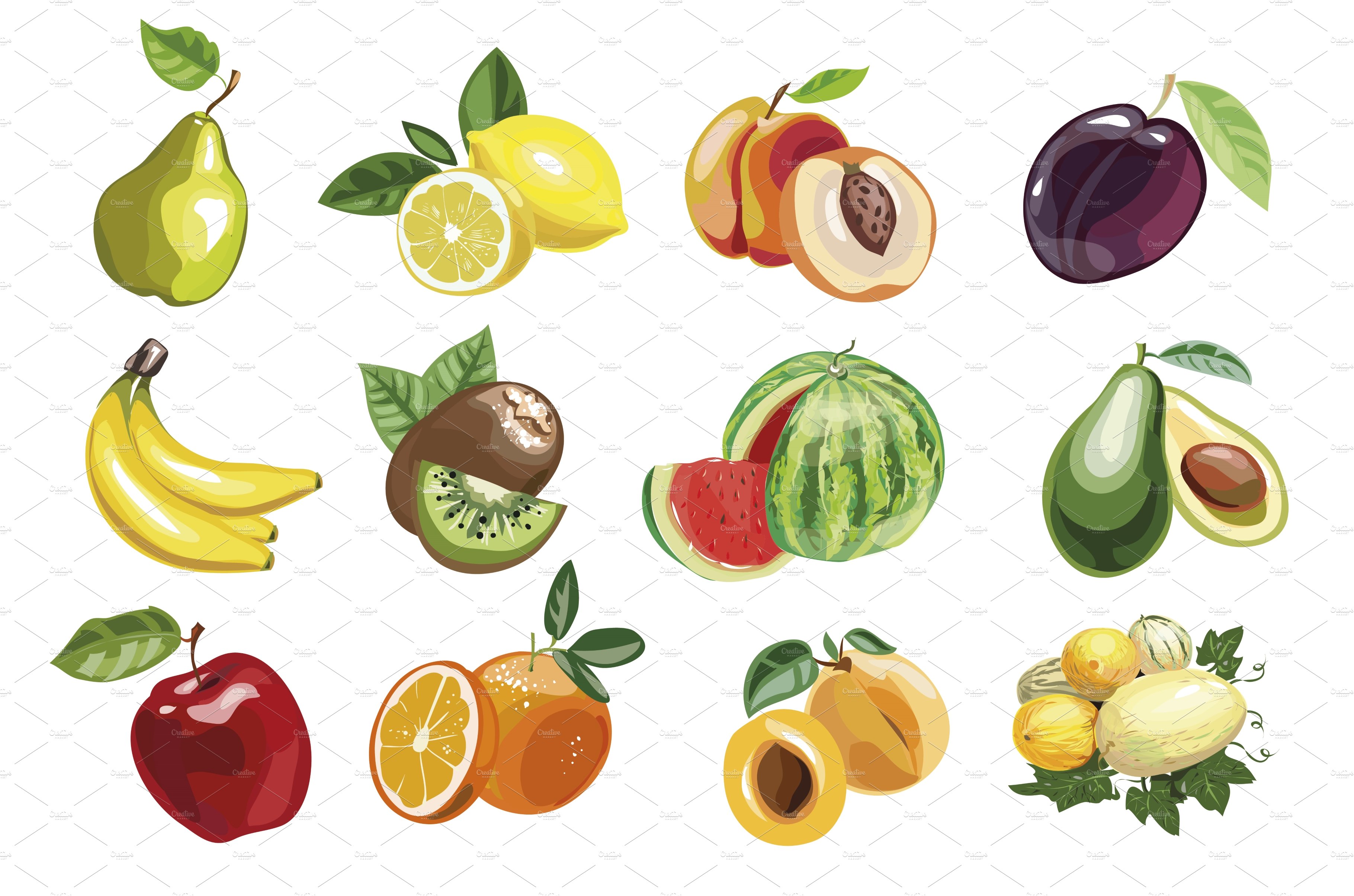 Delicious fruits collection cover image.