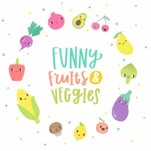 Funny fruits & veggies cover image.
