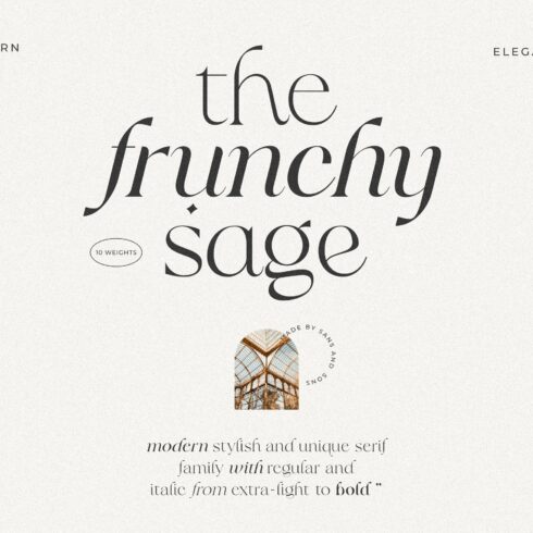 Frunchy Sage - Modern Serif Family cover image.