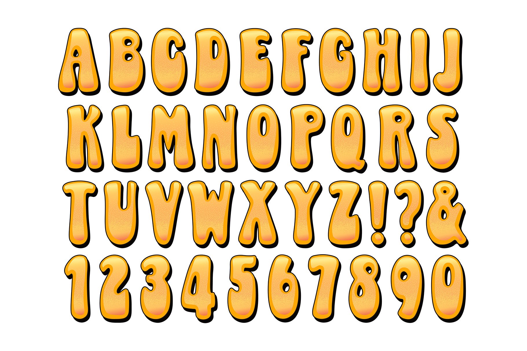 Funky Psych Vector Alphabet preview image.