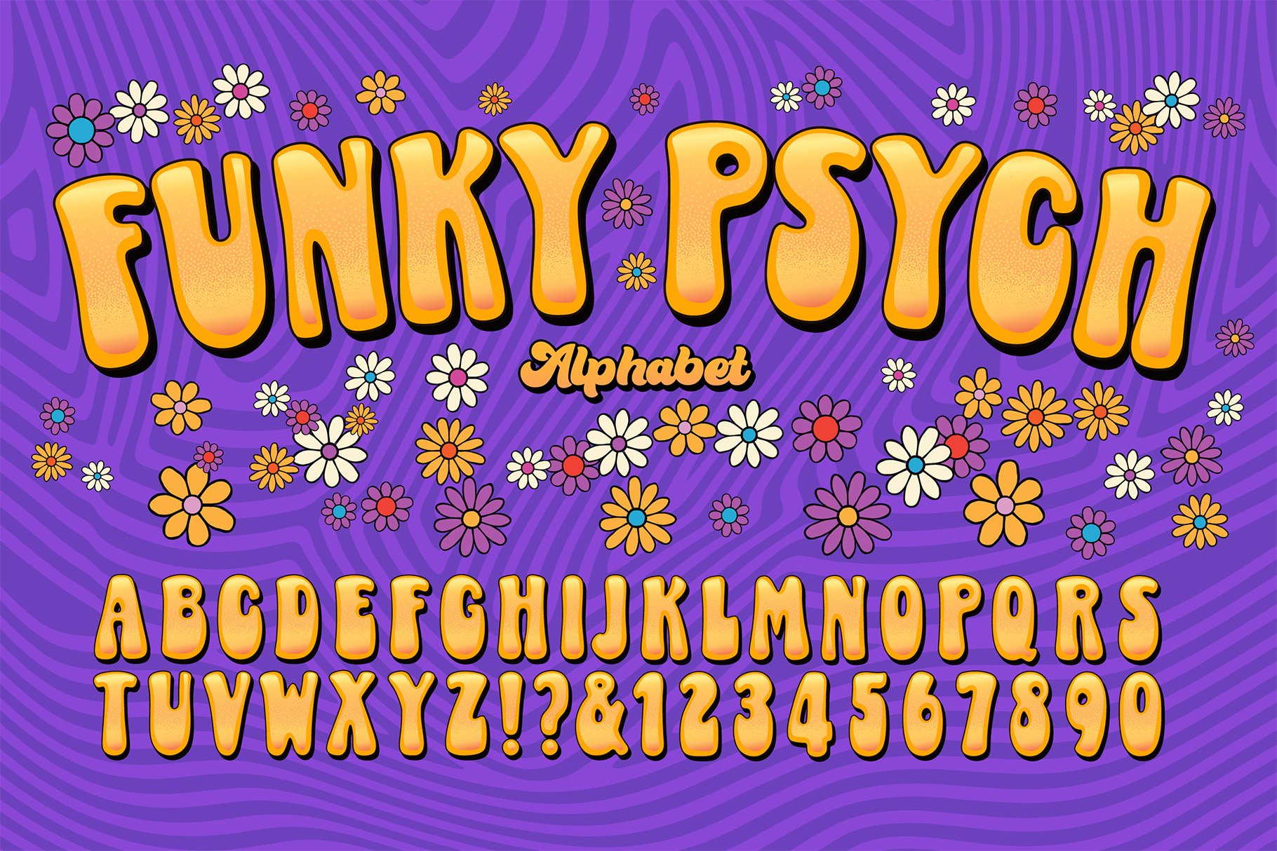Funky Psych Vector Alphabet cover image.