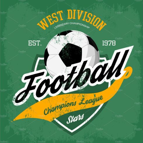 Ball for soccer or football game badge. cover image.
