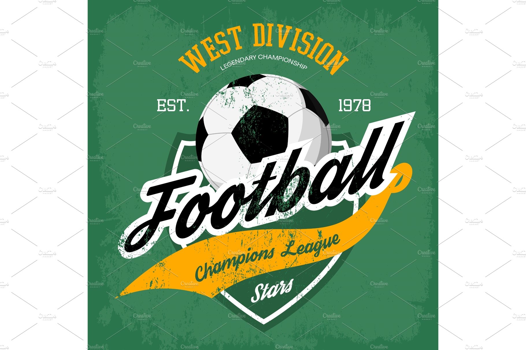 Ball for soccer or football game badge. cover image.