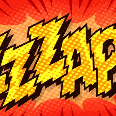 ZZZAP electric shock comicbook font cover image.