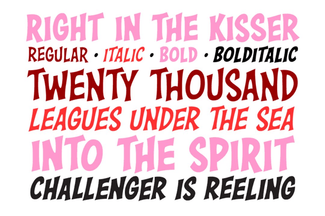 Right in the Kisser Fun Comic Font preview image.