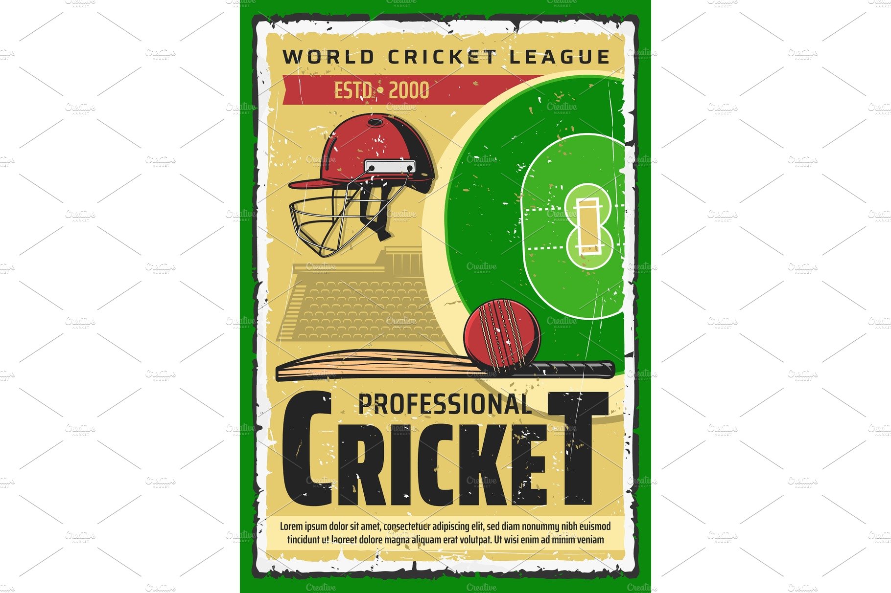 Cricket field and sports game cover image.