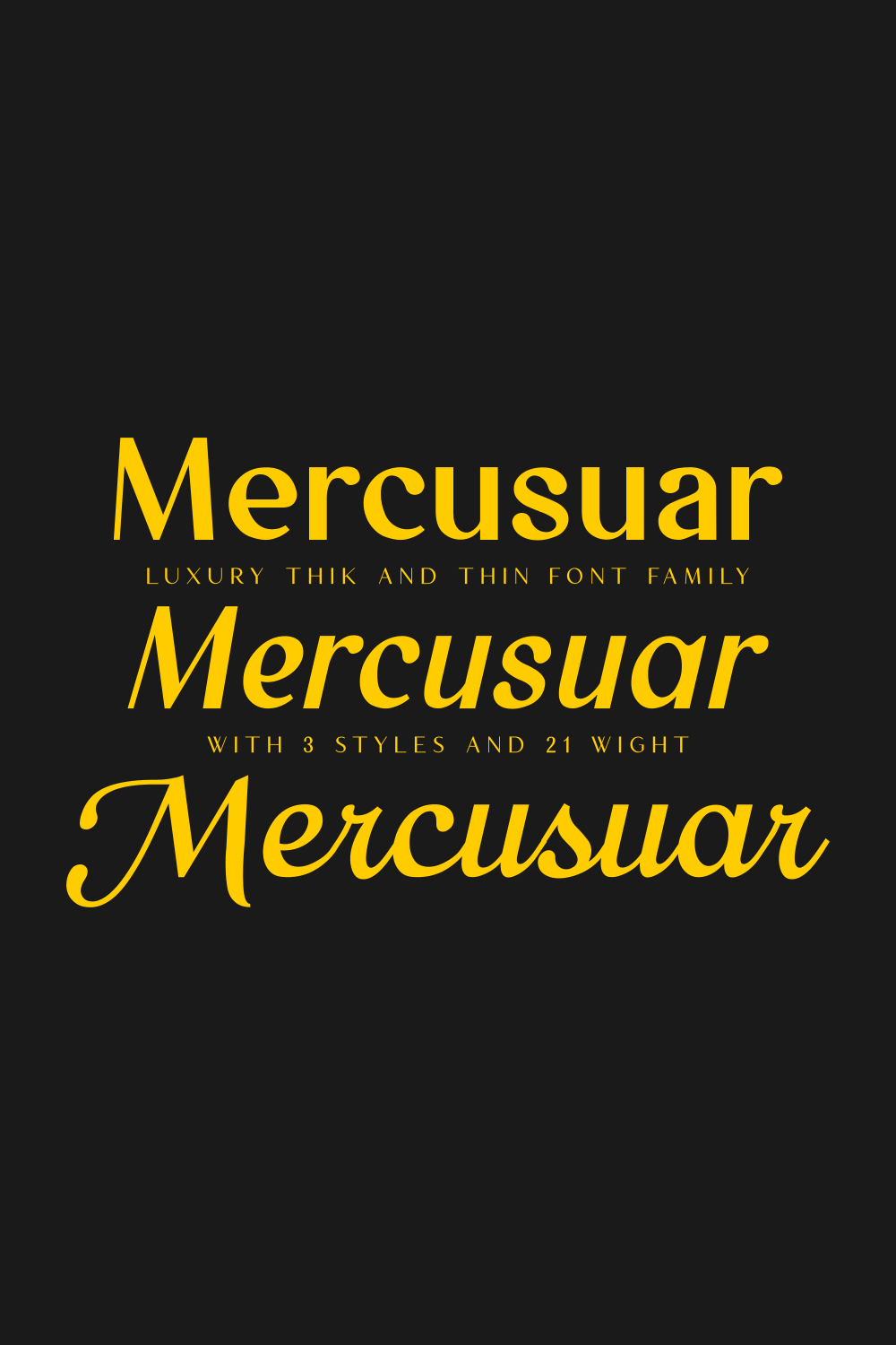 Mercusuar - Luxury Font Family pinterest preview image.