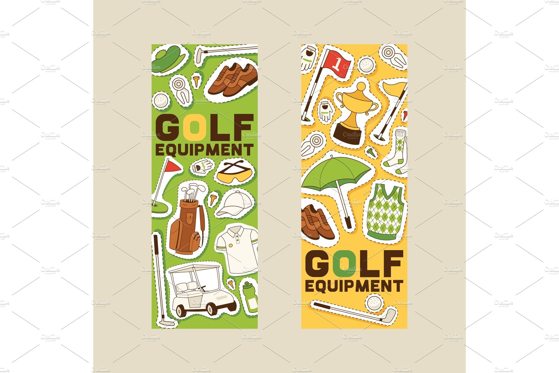 Golf vector golfers sportswear and cover image.