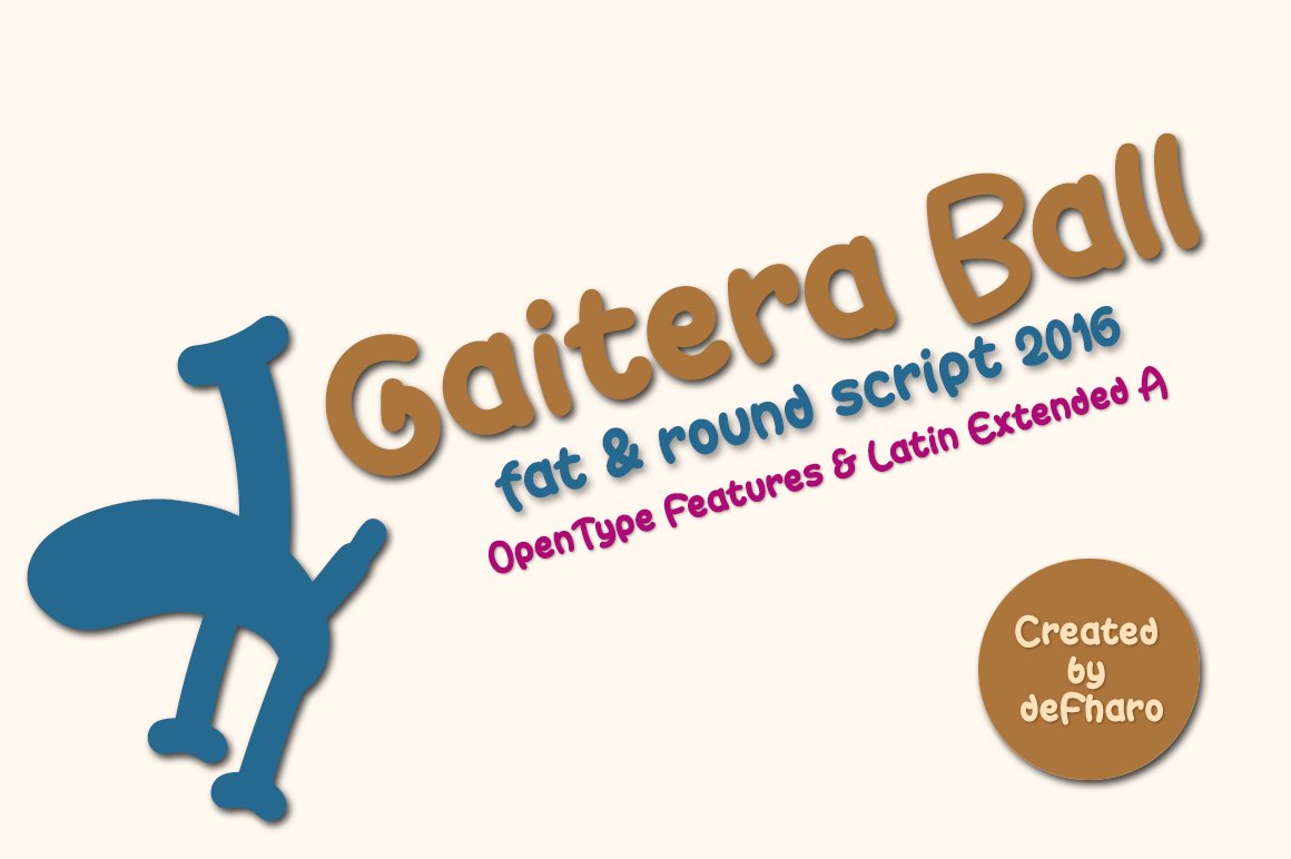 Gaitera Ball font preview image.