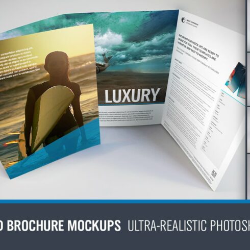 Gatefold Brochure Mockups cover image.