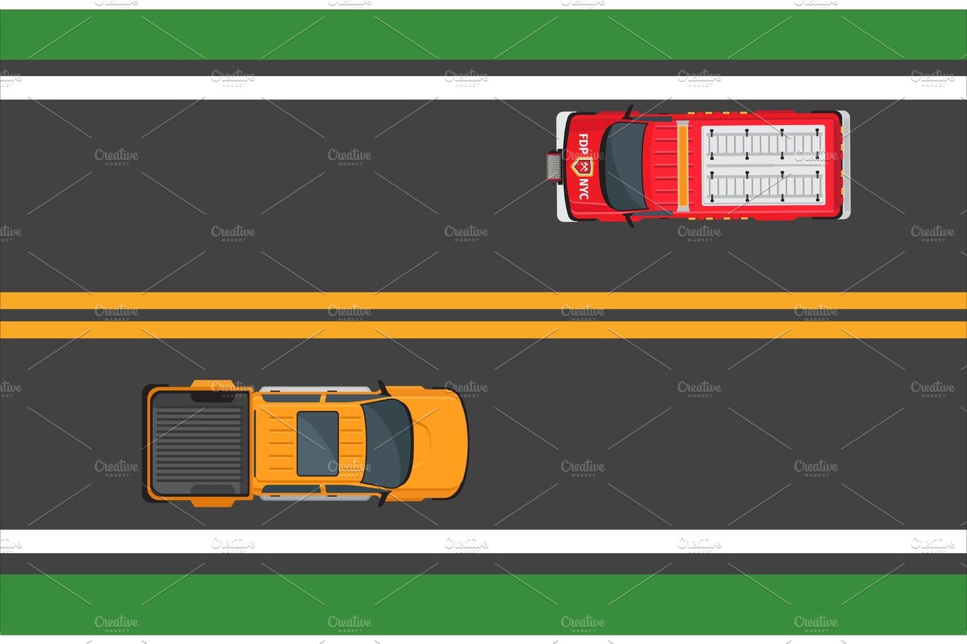 City Traffic Vector Concept with Cars On Highway cover image.