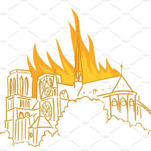 Notre-Dame de Paris fire. Broke out cover image.