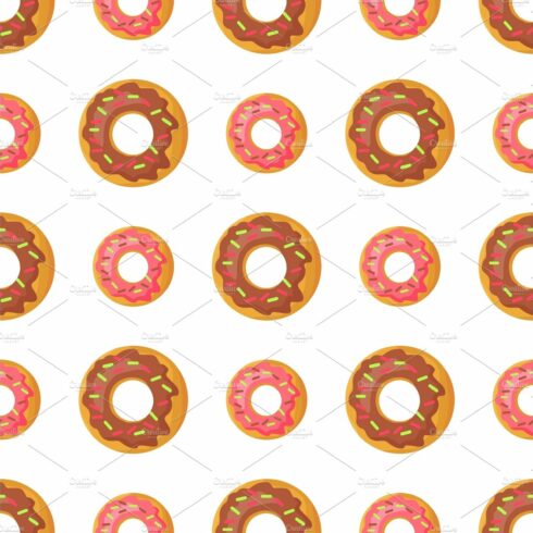 Sweet Doughnut Seamless Pattern in cover image.