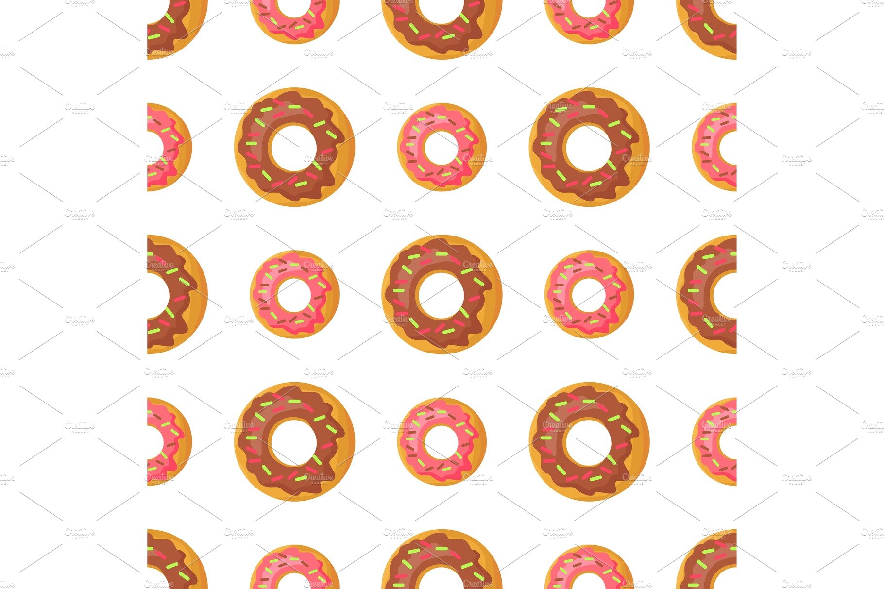 Sweet Doughnut Seamless Pattern in cover image.