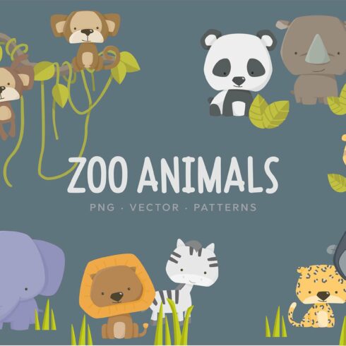 Little Zoo Animals & Patterns cover image.