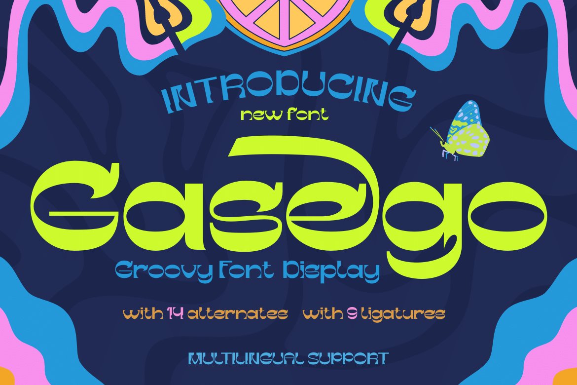 Gesego | Groovy Retro Font cover image.