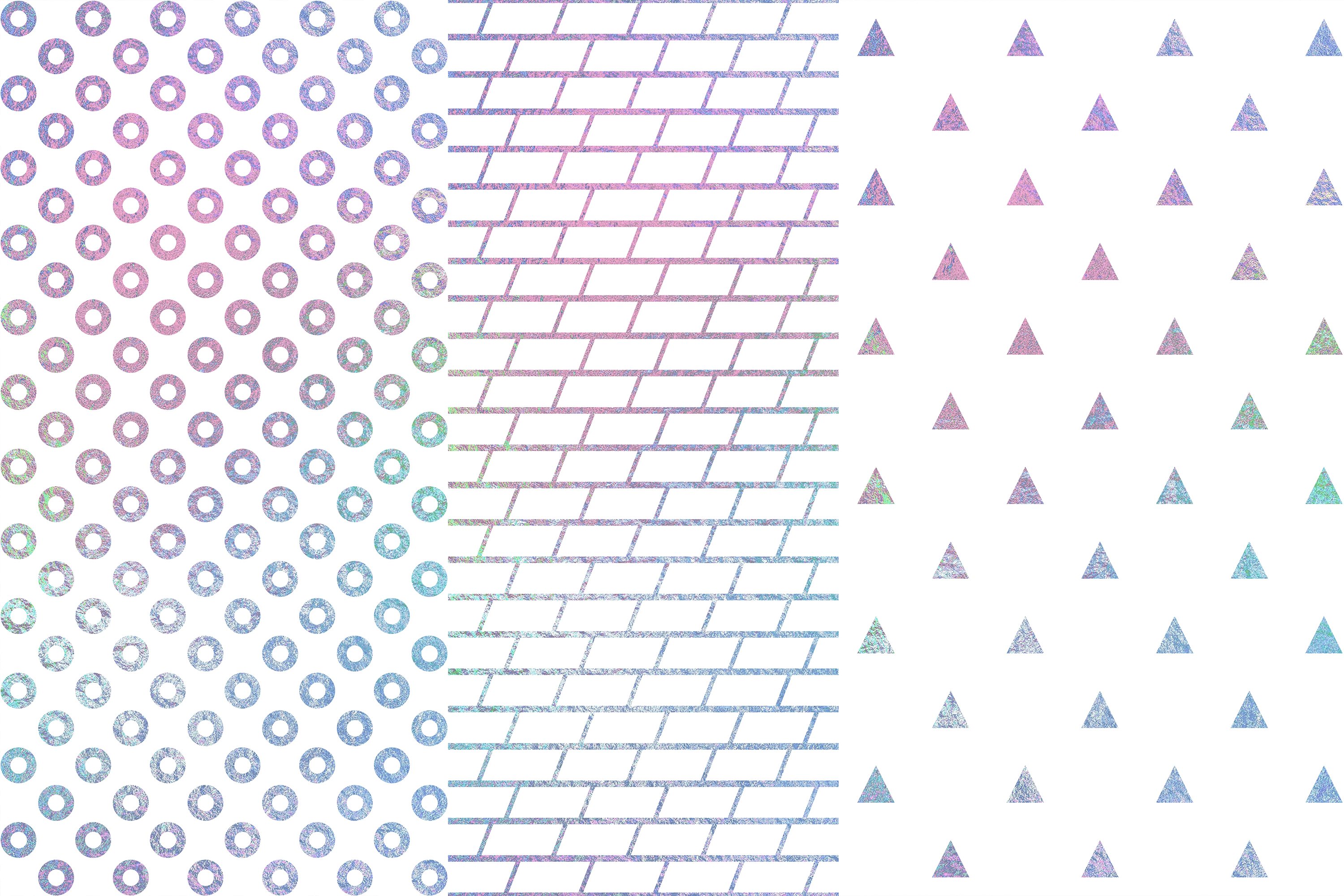 Iridescent Rainbow Seamless Patterns preview image.