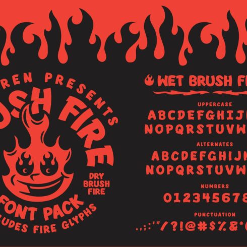 Brush Fire Font Family cover image.