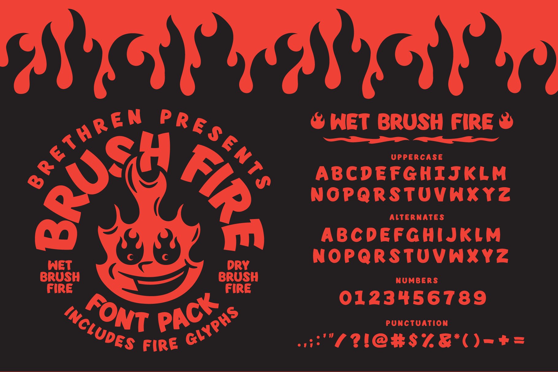 Brush Fire Font Family cover image.
