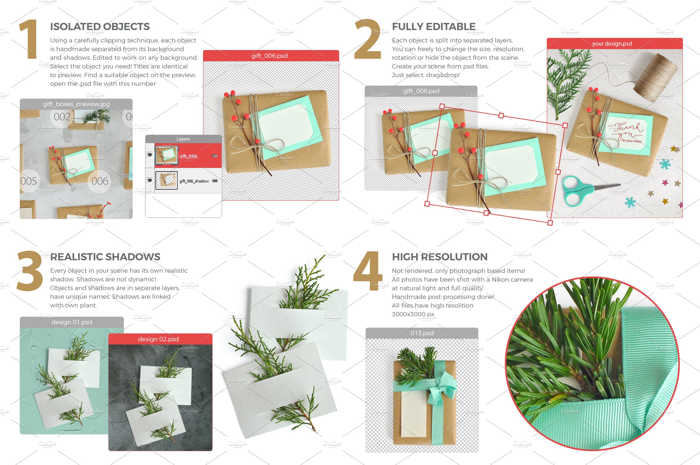 HOLIDAYS BOXES | Scene Creator preview image.