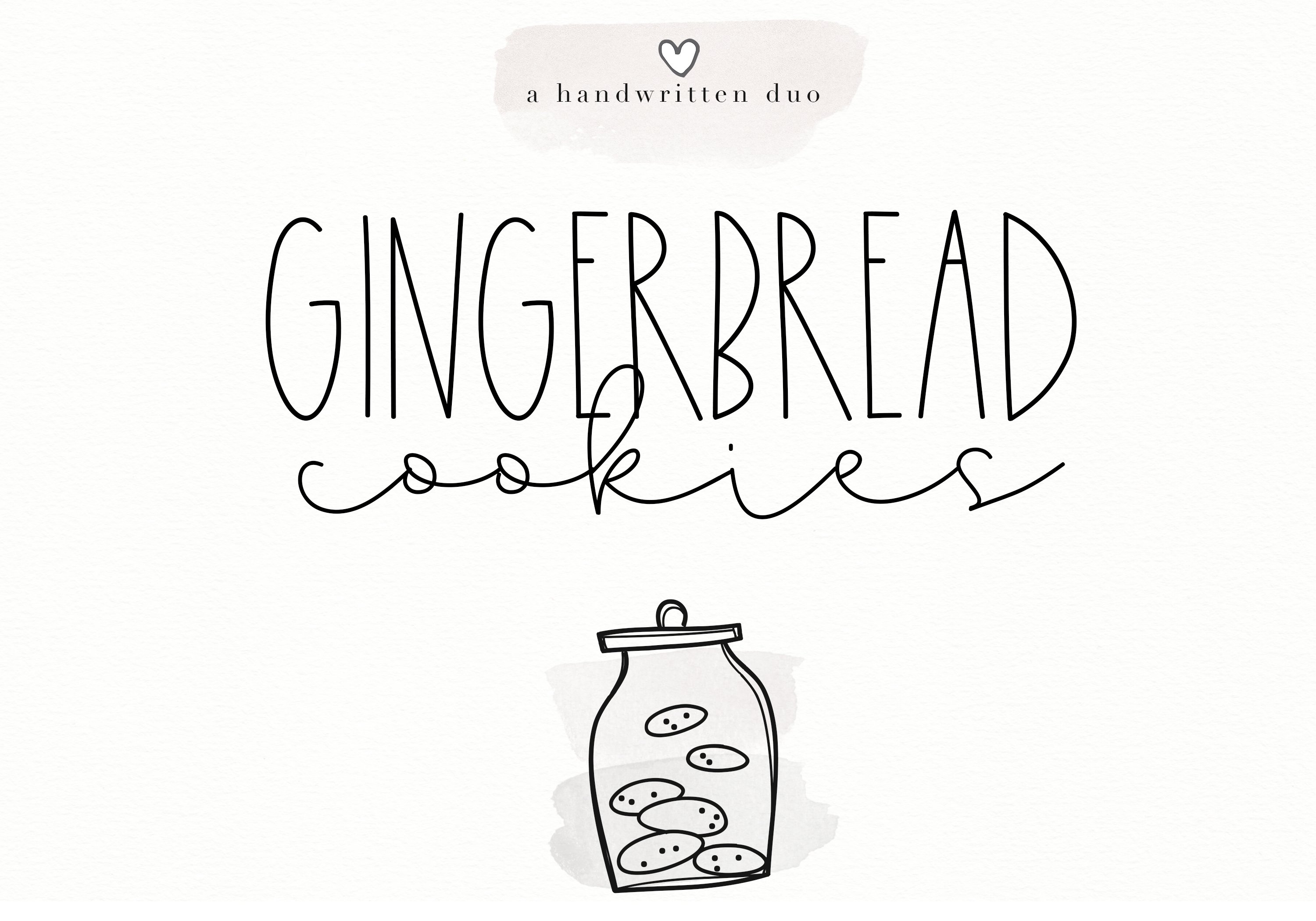 Gingerbread Cookies - A Font Duo cover image.