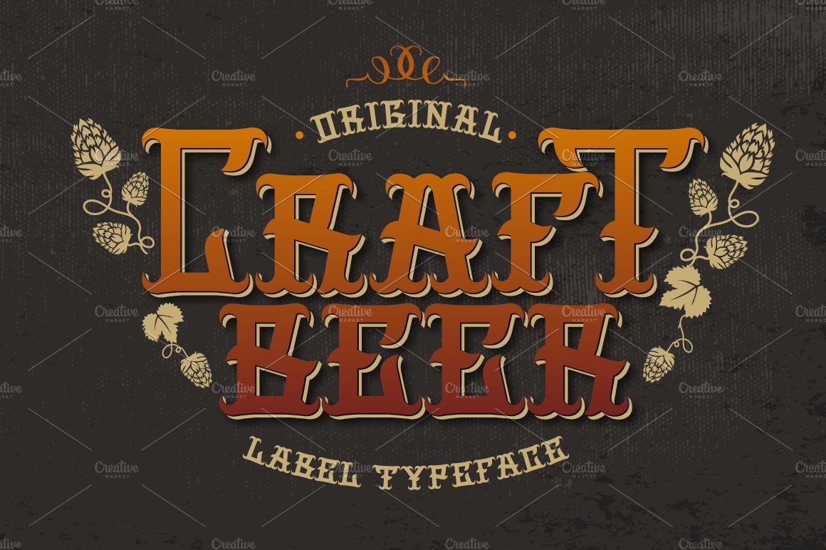 Craft Beer font & more cover image.