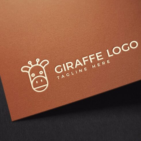Cute Giraffe Animal Logo Template cover image.