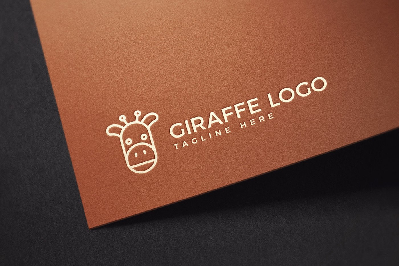 Cute Giraffe Animal Logo Template cover image.