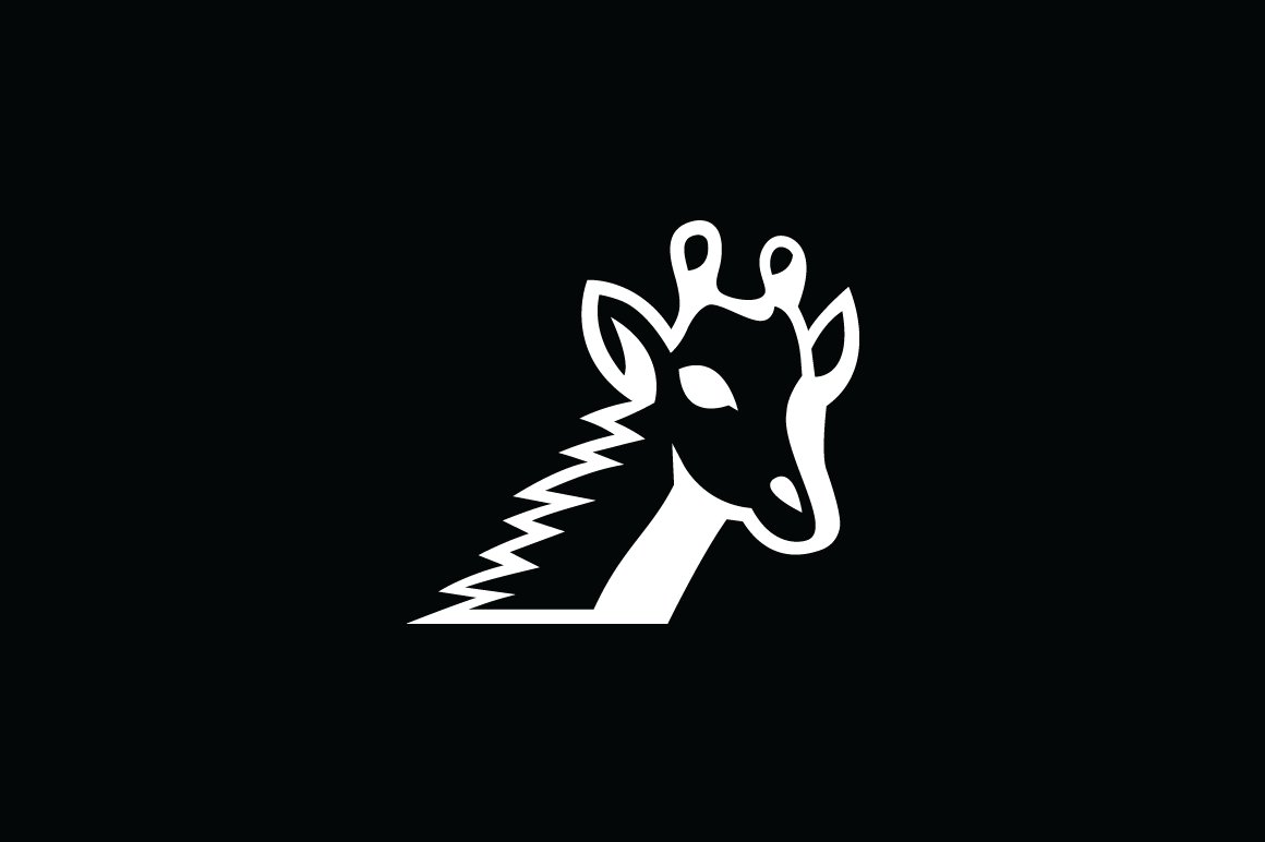 Giraffe Logo Template preview image.