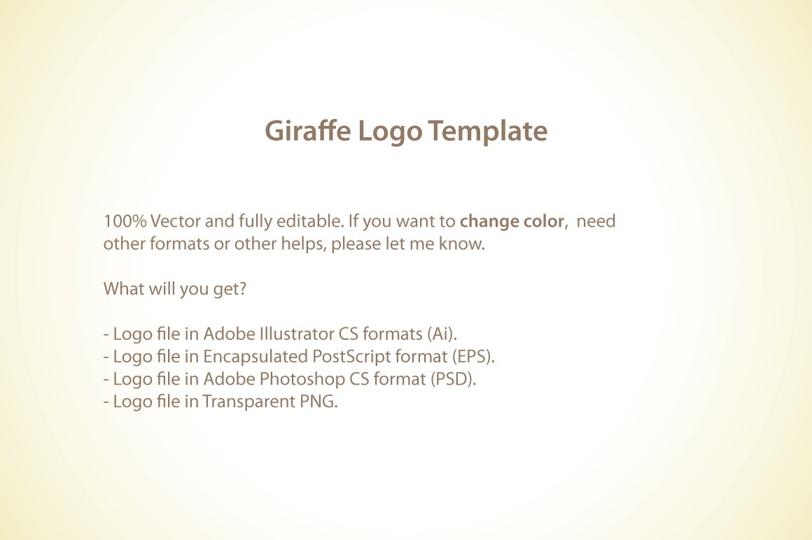 giraffe logo template 05 488