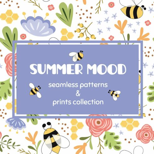 Summer Bee Patterns & Elements cover image.