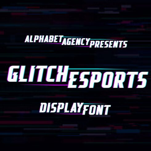 GLITCH ESPORTS DISPLAY FONT cover image.