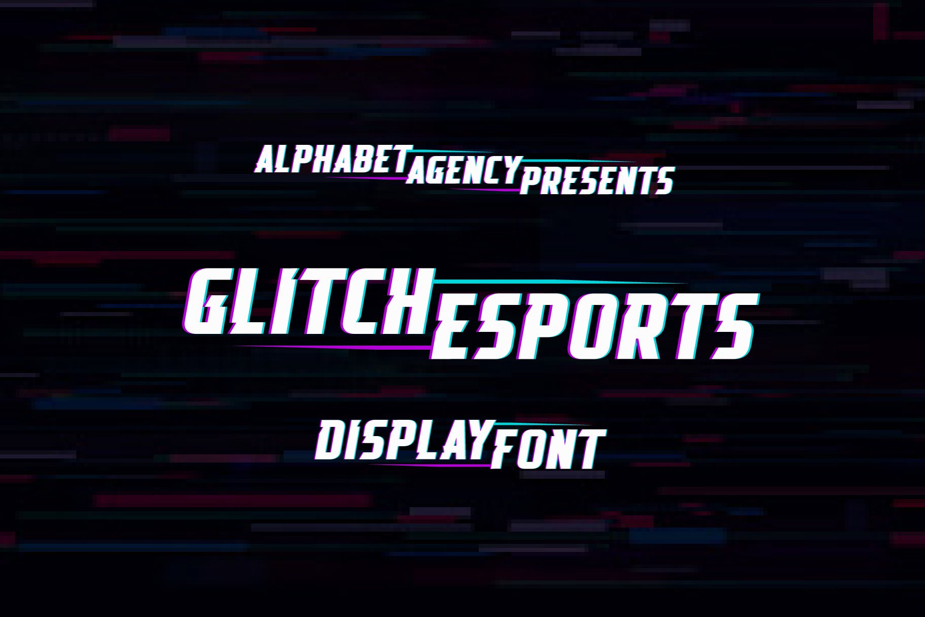 GLITCH ESPORTS DISPLAY FONT cover image.