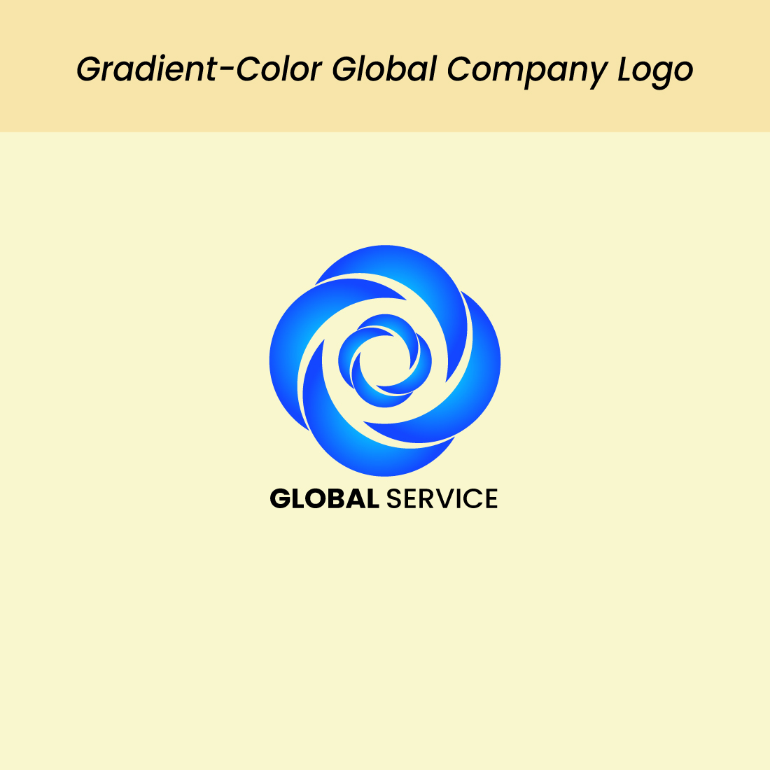 Gradient Color Global Logo Global Company Logo preview image.