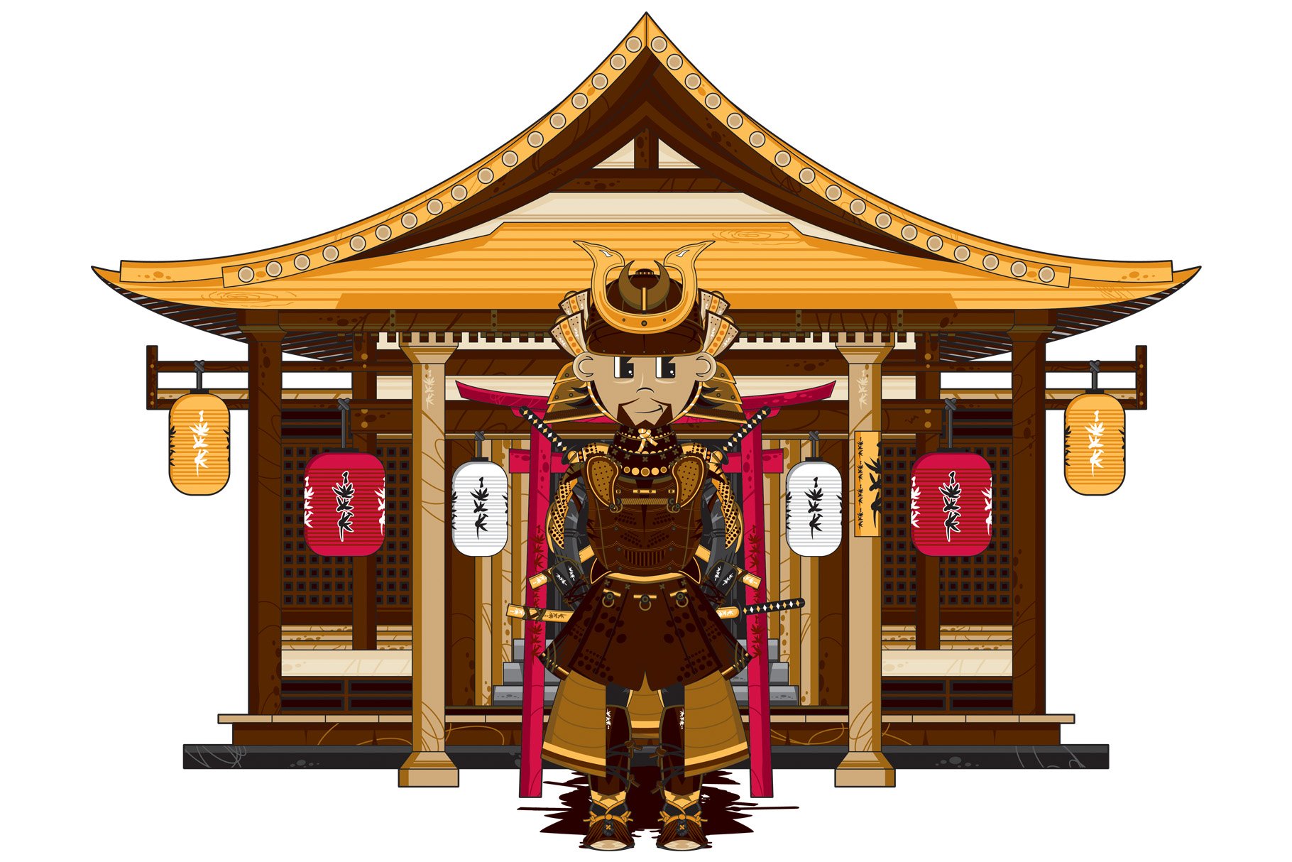 Fierce Samurai Warrior at Temple cover image.