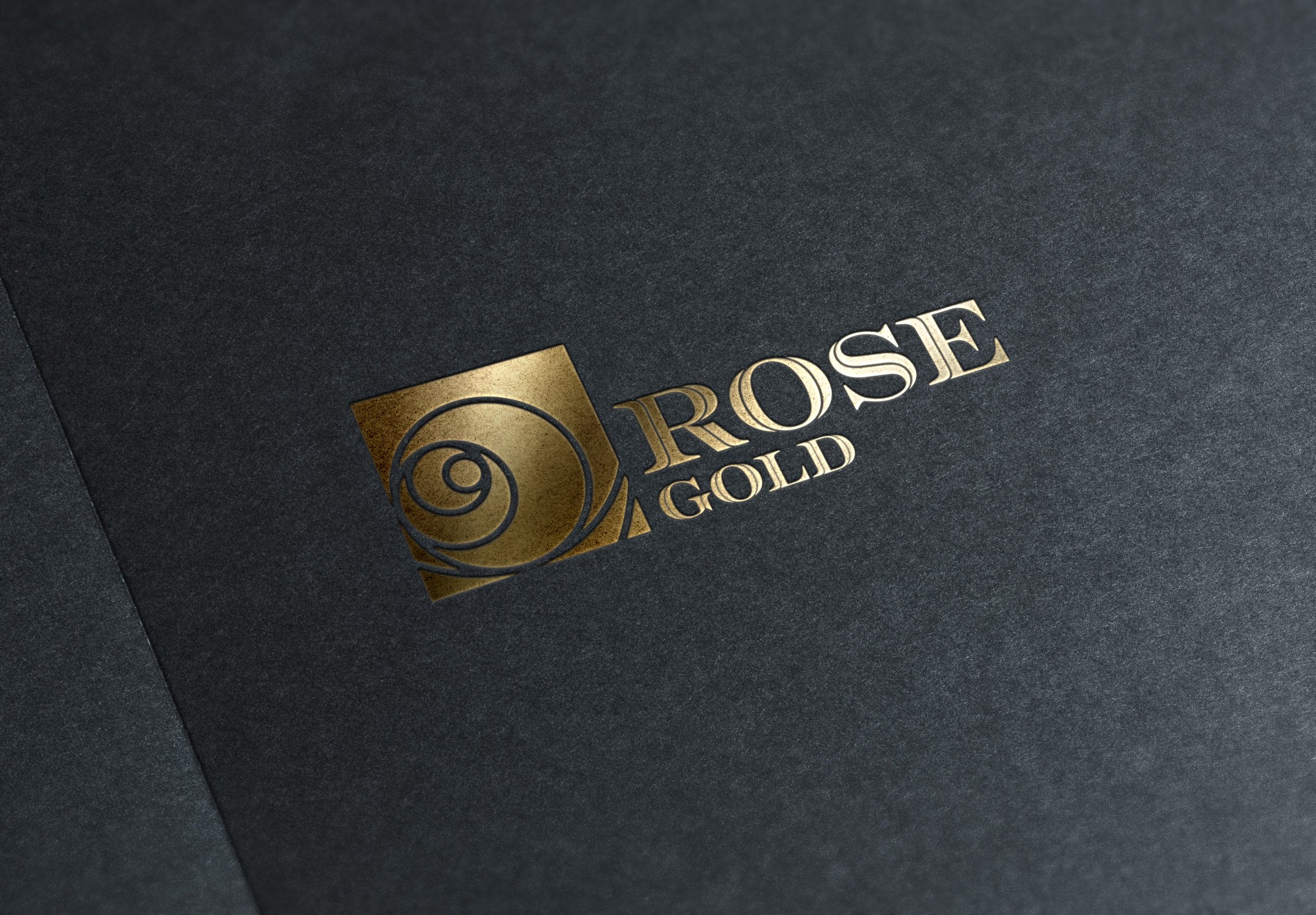 gold stamping logo mock up 388
