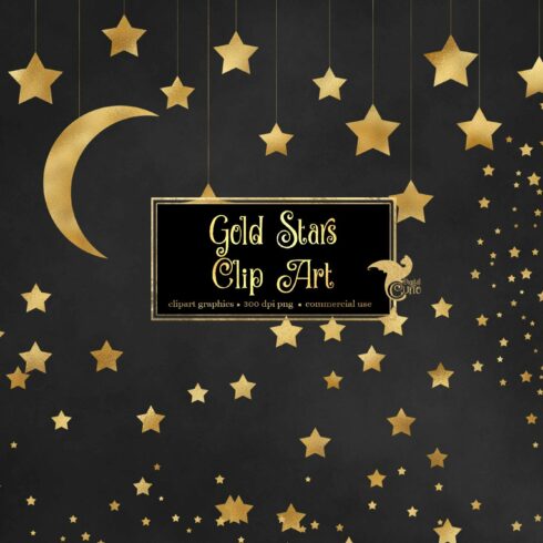 Gold Stars Clipart cover image.