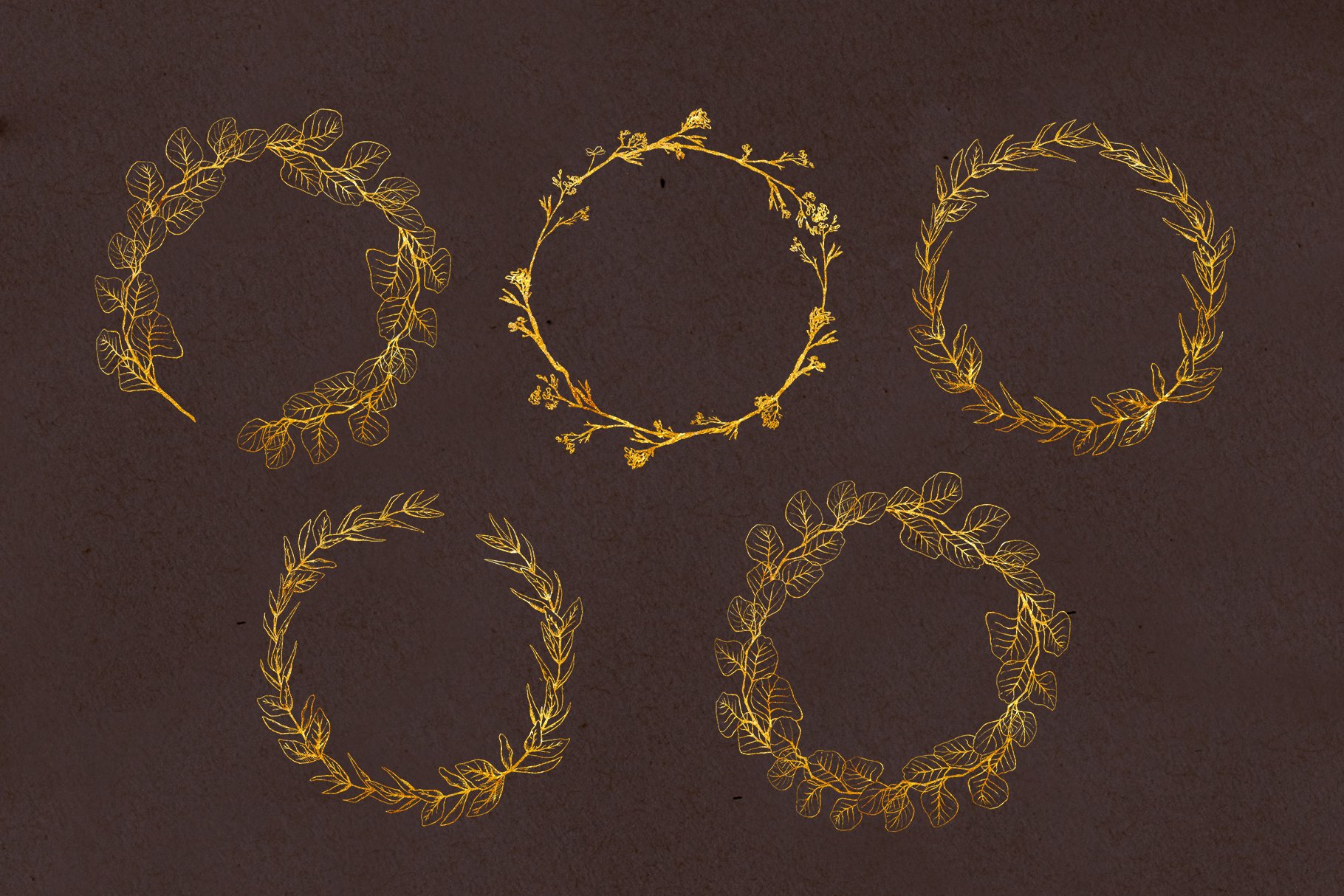 golden wreaths 758