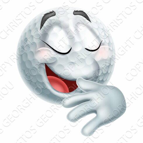 Proud Pleased Golf Ball Emoticon cover image.