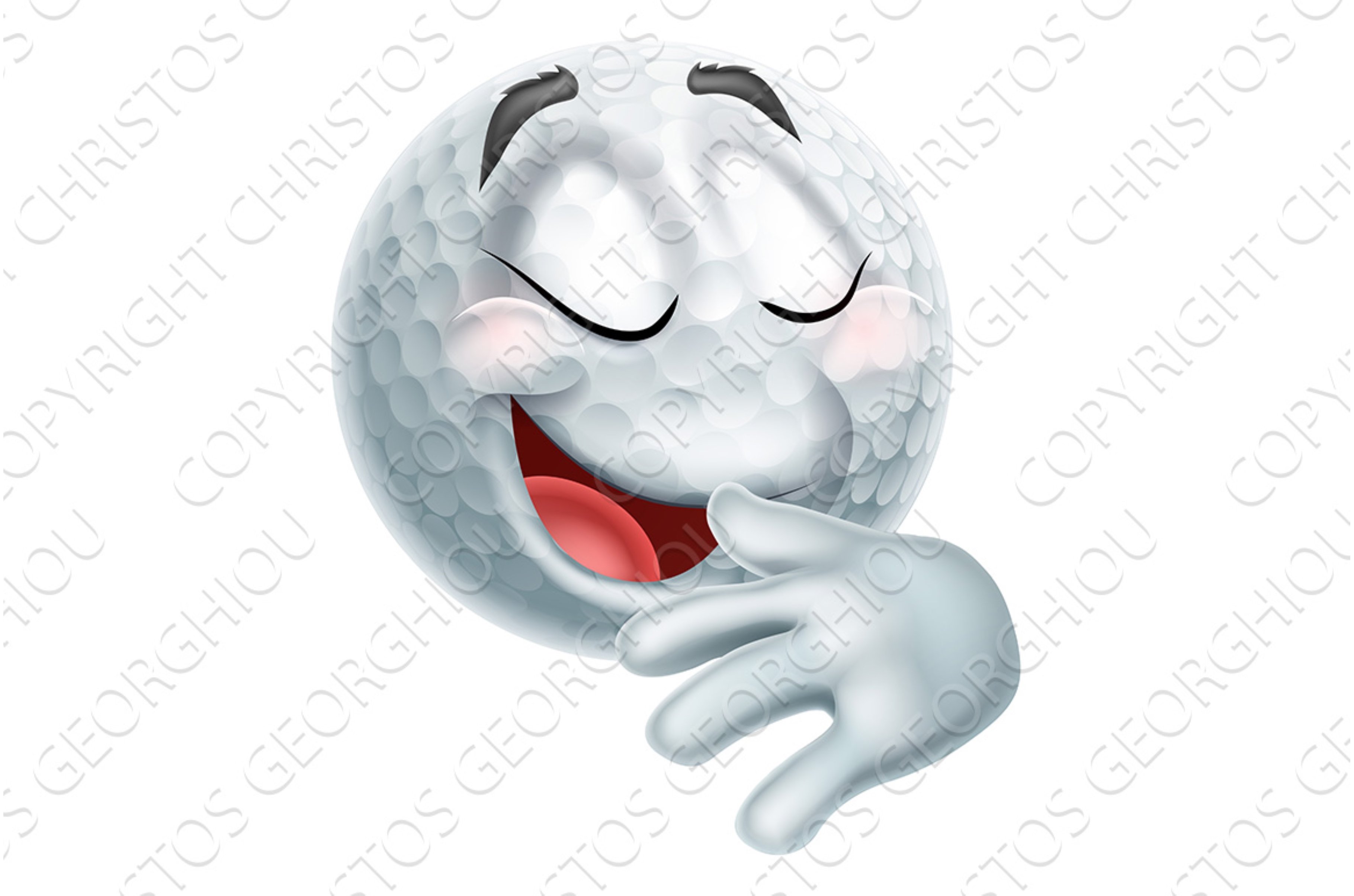 Proud Pleased Golf Ball Emoticon cover image.