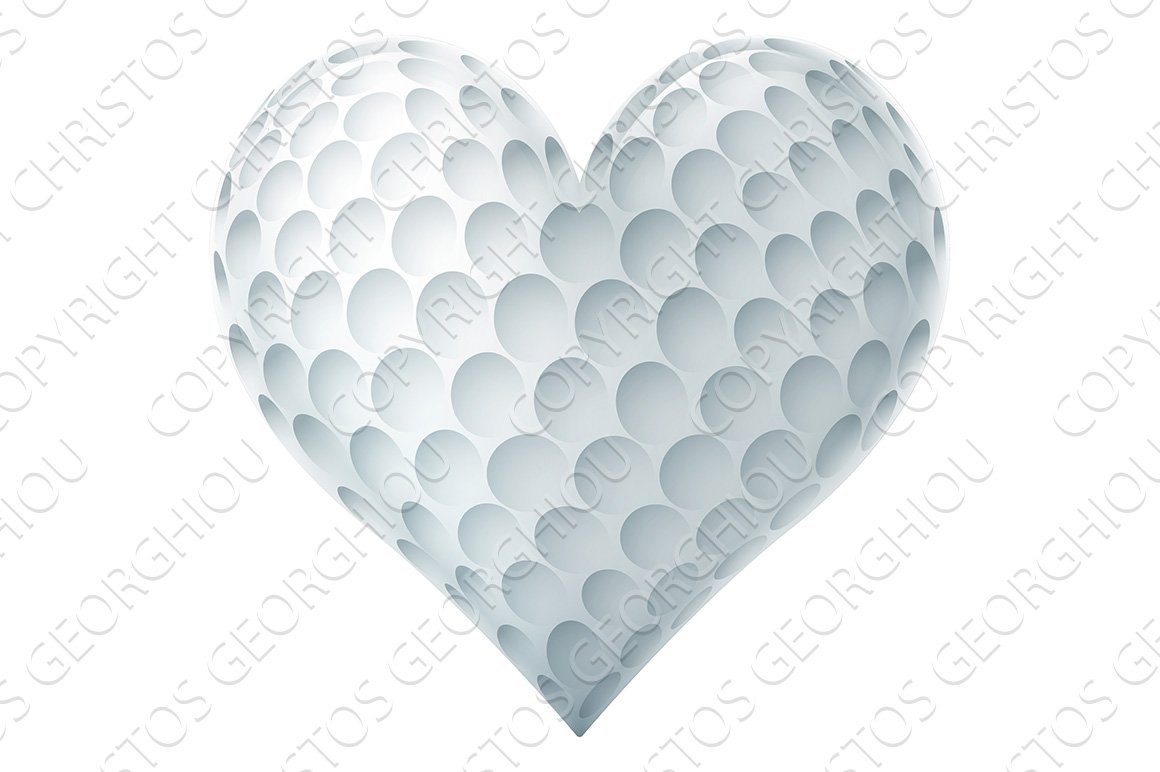 Golf Ball In A Heart Shape cover image.