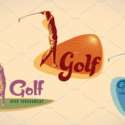 Set of golf tournamet labels cover image.